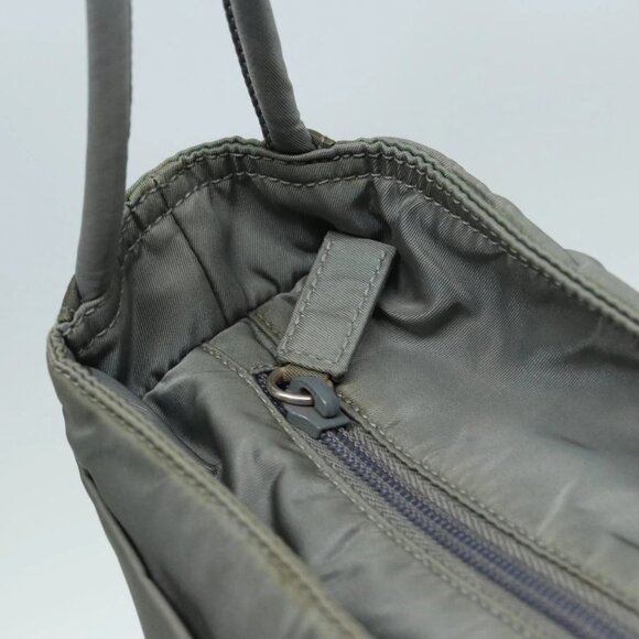 PRADA Tote Bag Nylon Gray Silver Auth - Picture 11 of 16